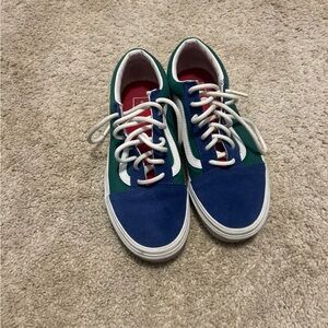 Vans Blue and Green Sneakers